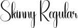 Skinny Regular font - Skinny.otf