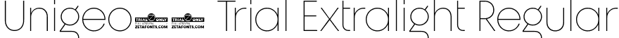 Unigeo64 Trial Extralight Regular font - Unigeo64-Extralight-trial.ttf