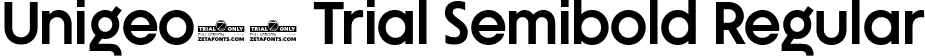 Unigeo64 Trial Semibold Regular font - Unigeo64-Semibold-trial.ttf