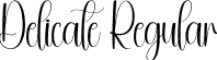 Delicate Regular font - Delicate.otf