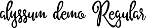 alyssum demo Regular font - alyssum demo.ttf