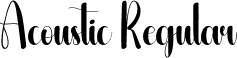 Acoustic Regular font - Acoustic.otf