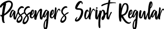 Passengers Script Regular font - Passengers Script.ttf