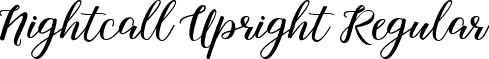 Nightcall Upright Regular font - Nightcall Upright.ttf