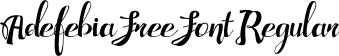 Adefebia Free Font Regular font - Adefebia Free Font.ttf