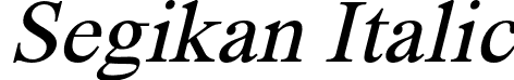 Segikan Italic font - Segikan-Italic.otf