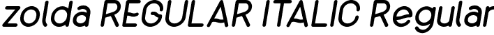 zolda REGULAR ITALIC Regular font - Zolda Italic.otf