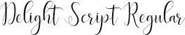 Delight Script Regular font - Delight Script.otf