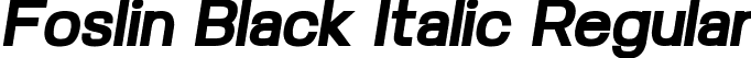 Foslin Black Italic Regular font - Foslin-BlackItalic.ttf