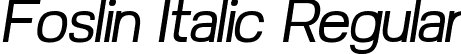 Foslin Italic Regular font - Foslin-Italic.ttf