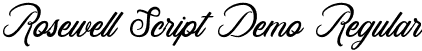 Rosewell Script Demo Regular font - RosewellScriptDemo.otf