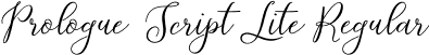 Prologue Script Lite Regular font - PrologueScriptLite-Regular.otf