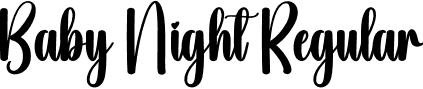 Baby Night Regular font - Baby-Night.otf