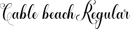 Cable beach Regular font - Cable-beach.ttf