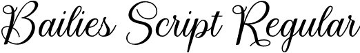 Bailies Script Regular font - Bailies-Script.otf