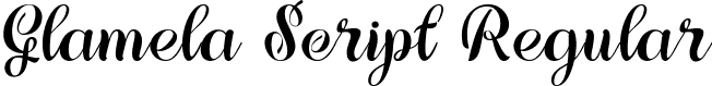 Glamela Script Regular font - Glamela-Script.ttf