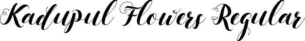 Kadupul Flowers Regular font - Kadupul-Flowers.ttf