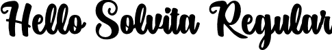 Hello Solvita Regular font - Hello-Solvita.otf