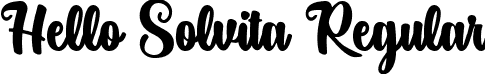 Hello Solvita Regular font - Hello-Solvita.ttf