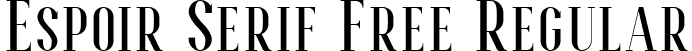 Espoir Serif Free Regular font - Espoir Serif.ttf