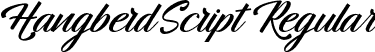 Hangberd Script Regular font - Hangberd.otf