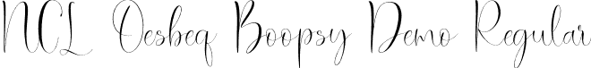 NCL Oesbeq Boopsy Demo Regular font - NCLOesbeqBoopsy-Demo.otf