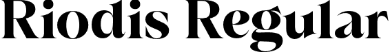 Riodis Regular font - riodis.otf