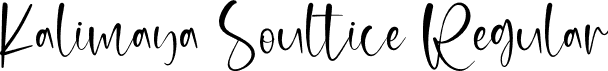 Kalimaya Soultice Regular font - Kalimaya-Soultice-Demo.otf