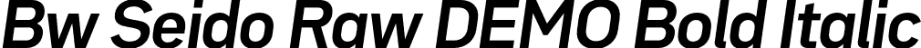 Bw Seido Raw DEMO Bold Italic font - BwSeidoRawDEMO-BoldItalic.otf