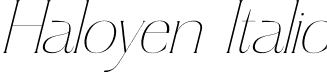 Haloyen Italic font - Haloyen-Italic.otf