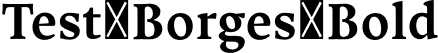 Test_Borges Bold font - Test_Borges-Bold.otf