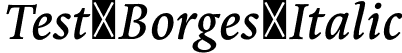 Test_Borges Italic font - Test_Borges-Italic.otf