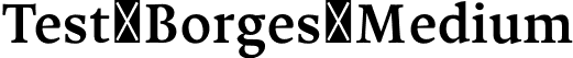 Test_Borges Medium font - Test_Borges-Medium.otf