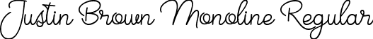 Justin Brown Monoline Regular font - Justin-Brown-Monoline.ttf