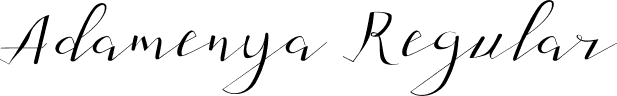 Adamenya Regular font - Adamenya-Script.ttf