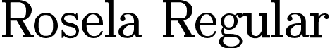 Rosela Regular font - rosela.ttf