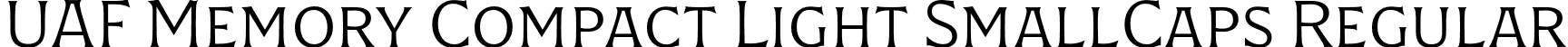 UAF Memory Compact Light SmallCaps Regular font - UAFMemory-CompactLightSmallCaps.otf