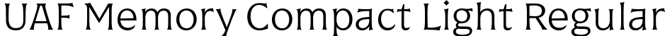 UAF Memory Compact Light Regular font - UAFMemory-CompactLight.otf