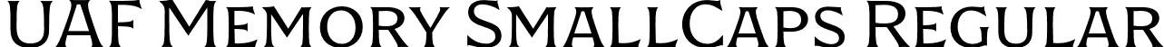 UAF Memory SmallCaps Regular font - UAFMemory-RegularSmallCaps.otf