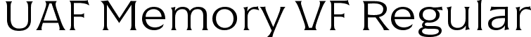 UAF Memory VF Regular font - UAFMemoryVFVF.ttf