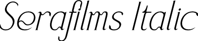 Serafilms Italic font - Serafilms-Italic.otf