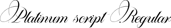 Platinum script Regular font - platinum.ttf