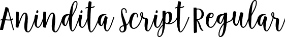 Anindita Script Regular font - Anindita-Script.otf