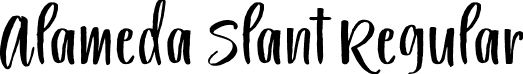 Alameda Slant Regular font - Alameda-Slant.ttf