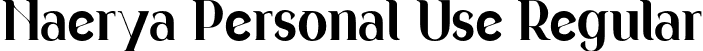 Naerya Personal Use Regular font - naeryapersonaluse-regular.otf