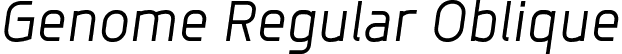 Genome Regular Oblique font - Genome Regular Oblique.otf