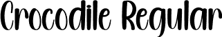 Crocodile Regular font - Crocodile.otf