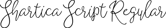 Shartica Script Regular font - Shartica-Script.ttf