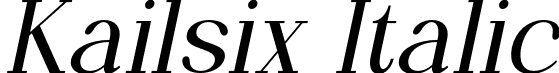 Kailsix Italic font - kailsix-italic.otf