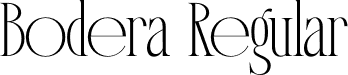 Bodera Regular font - bodera-regular.otf